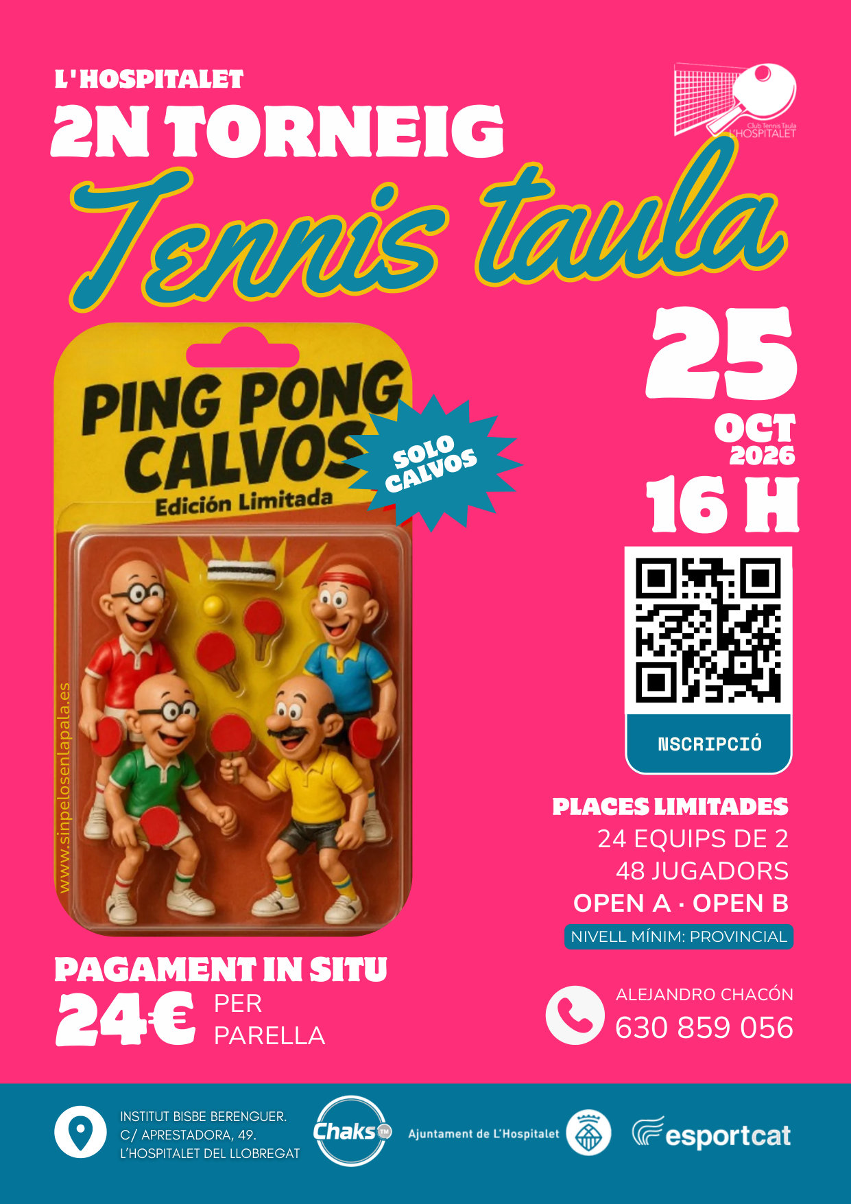 Cartell 2n Torneig Ping Pong Calvos · Solo Calvos · 19 de desembre de 2026